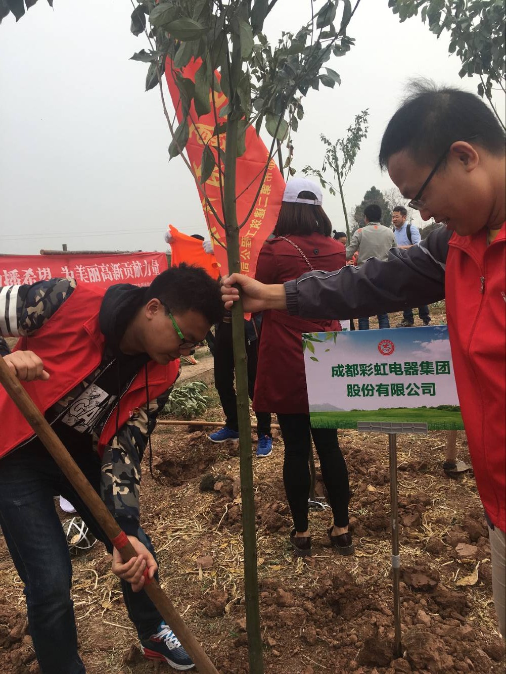 共青团成都MILAN米兰体育·（中国）官方网站集团团委及团员青年代表参加高新区植树节志愿服务活动